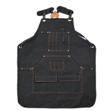 Thick Canvas Tool Apron With Multiple Pockets, Adjustable Work Apron for Woodworking, Gardening, and Auto Repair—Black In Australia - Darrahopens