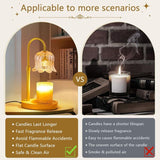 Lily of the Valley Candle Warmer Lamp with Dimmer Knob, Wooden Base Aroma Table Lamp for Bedroom Decor - White In Australia - Darrahopens