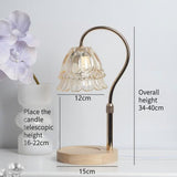 Timed Dimmable Candle Warmer Lamp, Wooden Base Adjustable Aroma Lamp, Candle Not Included—Clear In Australia - Darrahopens