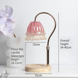 Timed Dimmable Candle Warmer Lamp, Wooden Base Adjustable Aroma Lamp, Candle Not Included—Pink In Australia - Darrahopens