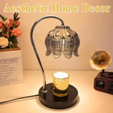 Lotus-Shaped Timed Dimmable Candle Warmer Lamp, Aroma Table Lamp, Candle Not Included—Blue In Australia - Darrahopens