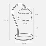 Lotus-Shaped Timed Dimmable Candle Warmer Lamp, Aroma Table Lamp, Candle Not Included—Gold