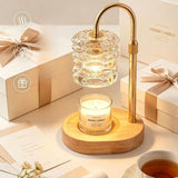 Textured Adjustable Timed Dimmable Candle Warmer Lamp, Aroma Table Lamp, Holiday Gift, No Candle Included