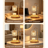 Textured Adjustable Timed Dimmable Candle Warmer Lamp, Aroma Table Lamp, Holiday Gift, No Candle Included