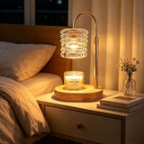 Textured Adjustable Timed Dimmable Candle Warmer Lamp, Aroma Table Lamp, Holiday Gift, No Candle Included
