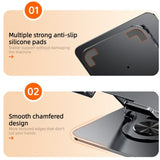 Laptop Stand, Thick Dual-Arm Height-Adjustable Cooling Riser, Compatible with Laptops Up to 17.3 Inches—Black