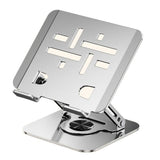 Laptop Stand, Thick Dual-Arm Height-Adjustable Cooling Riser, Compatible with Laptops Up to 17.3 Inches—Silver