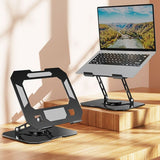 Thick Carbon Steel Laptop Stand, Large Hollow Cooling Dual-Bar Height-Adjustable Riser, Universal—White In Australia - Darrahopens
