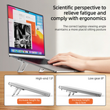Invisible Mini Laptop Stand, 2-Height Ergonomic Cooling Riser, Portable and Foldable, 1 Pair Pack—Black In Australia - Darrahopens