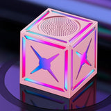 RGB Bluetooth 5.3 Speaker, Dual Speakers with 360° Surround Stereo Sound, FM Radio Included—Pink In Australia - Darrahopens