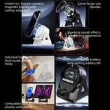 Dual-Mode Magnetic Induction Phone Stand Bluetooth Speaker, Rotatable Multifunctional Desktop Audio Speaker—White In Australia - Darrahopens