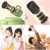 Dual Mic Karaoke Speaker, Portable Bluetooth Karaoke Audio Set, Family Wireless Microphone KTV Speaker—Yellow In Australia - Darrahopens