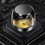 RGB Light Bluetooth 5.3 Speaker, Heavy Bass Portable TWS Interconnect Desktop TF Card Mini Audio Speaker—White