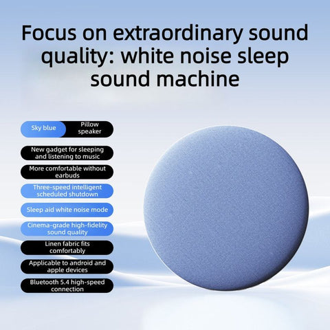 Ultra-Thin Bedside Bluetooth Speaker, White Noise Sleep Aid Speaker with 3-Step Timer—Blue In Australia - Darrahopens