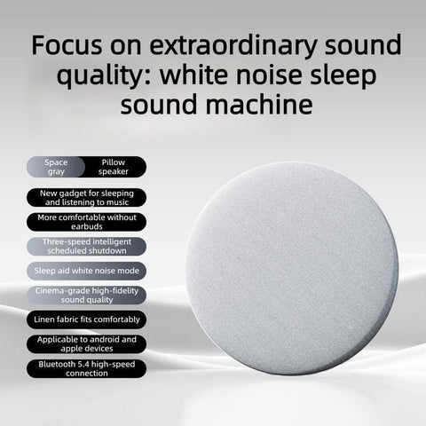 Ultra-Thin Bedside Bluetooth Speaker, White Noise Sleep Aid Speaker with 3-Step Timer—Gray In Australia - Darrahopens