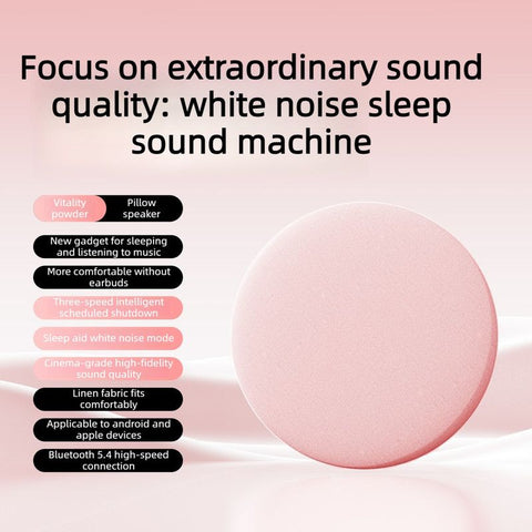 Ultra-Thin Bedside Bluetooth Speaker, White Noise Sleep Aid Speaker with 3-Step Timer—Pink In Australia - Darrahopens