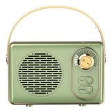 Retro Portable Bluetooth 5.0 Speaker, Mini 360° Surround Stereo Desktop Gift Audio Speaker - Green In Australia - Darrahopens