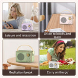 Retro Portable Bluetooth 5.0 Speaker, Mini 360° Surround Stereo Desktop Gift Audio Speaker - Green