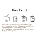 304 Stainless Steel French Press Coffee Maker, Household Hand-Brew Coffee Pot, Tea Filter Pot—1500ML