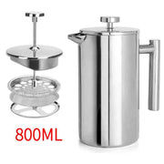 304 Stainless Steel French Press Coffee Maker, Household Hand-Brew Coffee Pot, Tea Filter Pot—800 mL In Australia - Darrahopens
