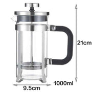 1000ml French Press Coffee Maker Set, Manual Press Coffee Pot, Multi-function Tea & Coffee Filter Brewer In Australia - Darrahopens