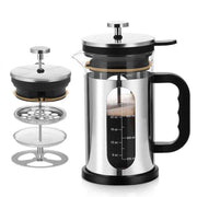 1000ml Press Sealed Lid French Press, Borosilicate Glass Coffee Maker, Manual Tea Brewer In Australia - Darrahopens