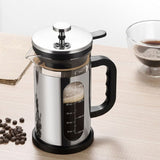 1000ml Press Sealed Lid French Press, Borosilicate Glass Coffee Maker, Manual Tea Brewer
