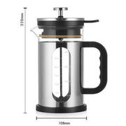 1000ml Press Sealed Lid French Press, Borosilicate Glass Coffee Maker, Manual Tea Brewer