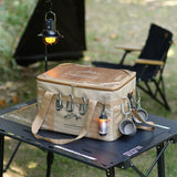 36L Outdoor Tactical Storage Bag with Detachable Wooden Board, Multifunctional Camping Handbag—Green