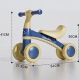 Balance Bike, Pedal-Less Baby Scooter, Toddler Learning Walker with Music for Ages 1–3 – Khaki