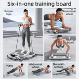 6-in-1 Multifunctional Fitness Training Board, Smart Timing, Home Workout Equipment (includes pull rope) – Gray