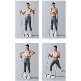 3-in-1 Multifunctional Push-up Training Board, Smart Timer & Counter Push (includes pull rope), Home Fitness Board—Black