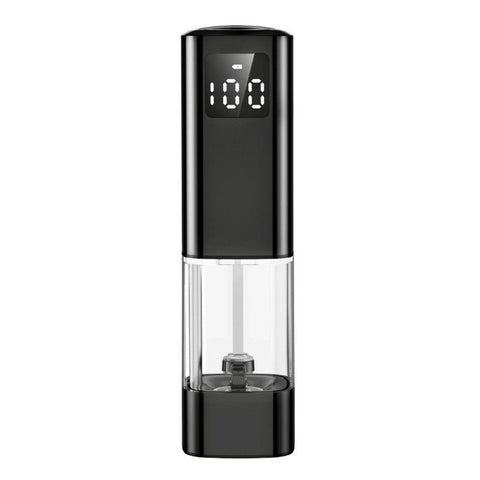Type-C Rechargeable Electric Pepper Grinder, Digital Power Display Automatic Spice Mill—Black