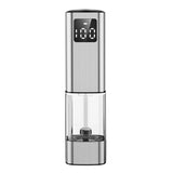 Type-C Rechargeable Electric Pepper Grinder, Digital Power Display Automatic Spice Mill—Silver
