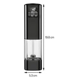 Type-C Rechargeable Electric Pepper Grinder, Digital Power Display Automatic Spice Mill—Silver