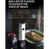 Type-C -Electric Pepper Grinder, 5-level Adjustable Spice Mill With LED Light, Automatic Salt & Pepper Grinder