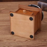 Vintage Wooden Manual Coffee Grinder, Adjustable Hand Crank Coffee Bean Mill For Home Use