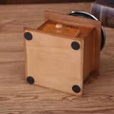 Vintage Wooden Manual Coffee Grinder, Adjustable Hand Crank Coffee Bean Mill For Home Use