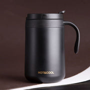 Portable Pour-Over Coffee, 304 Stainless Steel Coffee Mug, Foldable Filter Dripper with Stirring Spoon Travel Coffee Kit—Black
