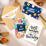 Colorful Happy Birthday Greeting Cards Set, 24Pcs Cards with Envelopes