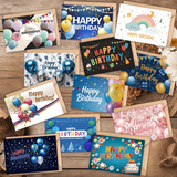 Happy Birthday Greeting Cards Set, 24Pcs Birthday Note Cards with Envelopes