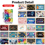 Happy Birthday Greeting Cards Set, 24Pcs Birthday Note Cards with Envelopes