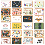 24-Piece Thank You Card Set, Greeting Note Cards with Envelopes, Greeting Card Set