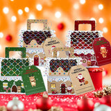 Christmas Gingerbread House Candy Boxes, 4 Designs Paper Gift Boxes 24 Pcs Set In Australia - Darrahopens