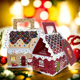 Christmas Gingerbread House Candy Boxes, 4 Designs Paper Gift Boxes 24 Pcs Set