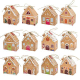 Kraft Paper Christmas House Gift Boxes, 12 Designs Candy Treat Boxes 24 Pcs Set In Australia - Darrahopens