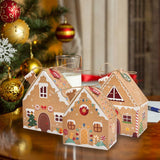 Kraft Paper Christmas House Gift Boxes, 12 Designs Candy Treat Boxes 24 Pcs Set