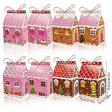 Colorful Gingerbread House Christmas Boxes, 4 Designs Candy Cookie Paper Boxes 24 Pcs Set In Australia - Darrahopens