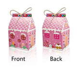 Colorful Gingerbread House Christmas Boxes, 4 Designs Candy Cookie Paper Boxes 24 Pcs Set In Australia - Darrahopens