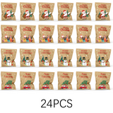 Cartoon Santa Christmas Kraft Gift Bags, 24Pcs Holiday Candy Treat Paper Bags Set